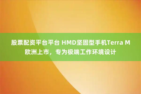 股票配资平台平台 HMD坚固型手机Terra M欧洲上市，专为极端工作环境设计